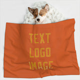 Custom Orange Yellow Pet Blanket