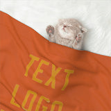 Custom Orange Yellow Pet Blanket