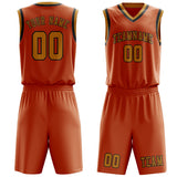 Custom Orange Yellow Basketball Set