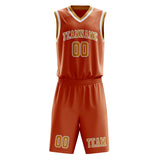 Custom Orange Yellow Basketball Set