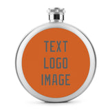 Custom Orange Dark Grey Hip Flask