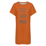 Custom Orange Dark Grey Nachthemd