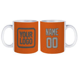 Custom Orange Gray Mug