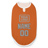 Custom Orange Gray Pet Vest