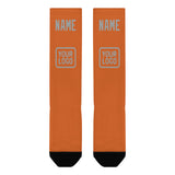 Custom Orange Gray Knee-High Sock