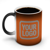 Custom Orange Gray Magic Mug