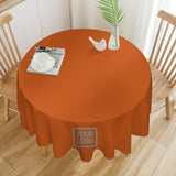 Custom Orange Gray Round Table Cloth