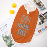 Custom Orange Gray Pet Vest