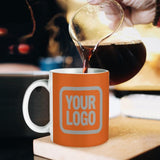 Custom Orange Gray Mug