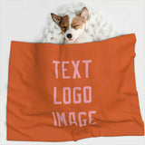 Custom Orange Light Pink Pet Blanket