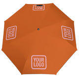 Custom Orange Light Pink Automatic Umbrella