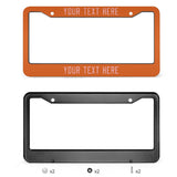 Custom Orange Light Pink License Plate Frame