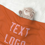 Custom Orange Light Pink Pet Blanket