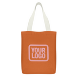 Custom Orange Pink Canvas Tote Bag