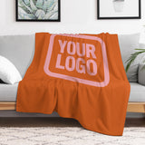Custom Orange Light Pink Blanket