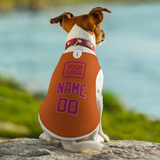 Custom Orange Pink Pet Vest