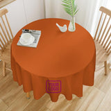 Custom Orange Pink Round Table Cloth