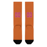 Custom Orange Pink Knee-High Sock