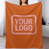 Custom Orange Light Pink Blanket