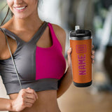 Custom Orange Pink Stainless Steel Water Cup