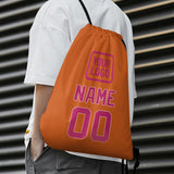Custom Orange Pink Drawstring Bag