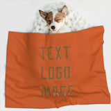 Custom Orange Khaki Pet Blanket