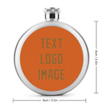 Custom Orange Khaki Hip Flask