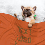 Custom Orange Khaki Pet Blanket