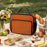 Custom Orange Khaki Lunch Bag