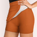 Custom Orange Khaki A-Line Skort