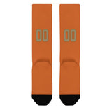 Custom Orange Light Khaki Knee-High Sock