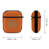 Custom Orange Light Khaki AirPods Case