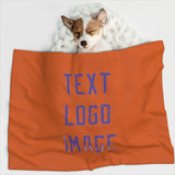 Custom Orange Light Purple Pet Blanket