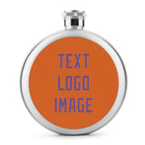 Custom Orange Light Purple Hip Flask
