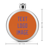 Custom Orange Light Purple Hip Flask