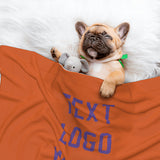 Custom Orange Light Purple Pet Blanket