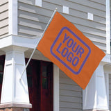 Custom Orange Light Purple Flag