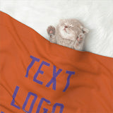 Custom Orange Light Purple Pet Blanket