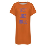 Custom Orange Light Purple Nachthemd