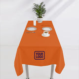 Custom Orange Light Purple Square Table Cloth
