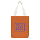 Custom Orange Purple Canvas Tote Bag