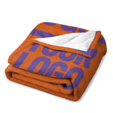 Custom Orange Light Purple Blanket