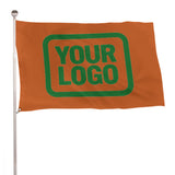 Custom Orange Emerald Green Flag
