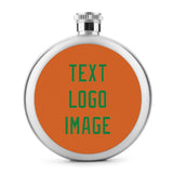 Custom Orange Emerald Green Hip Flask