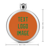 Custom Orange Emerald Green Hip Flask