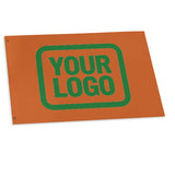 Custom Orange Emerald Green Flag
