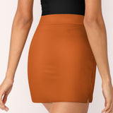 Custom Orange Emerald Green A-Line Skort
