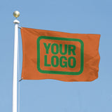 Custom Orange Emerald Green Flag
