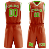 Custom Orange Emerald Green Basketball Set