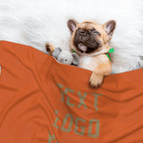 Custom Orange Light Khaki Pet Blanket